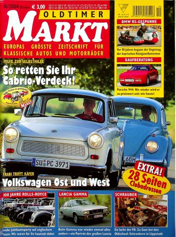 Deckblatt Oldtimer Markt (10/2004)